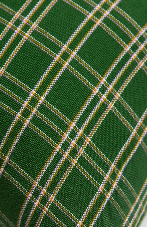 ARCHIVE NEW YORK ARCHIVE NEW YORK CHIAPAS FOREST GREEN PLAID HANDWOVEN COTTON THROW PILLOW