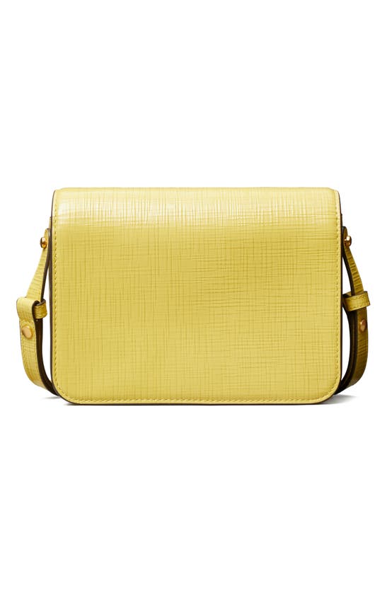 Shop Tory Burch Robinson Crosshatched Leather Convertible Crossbody Bag In Pale Butter