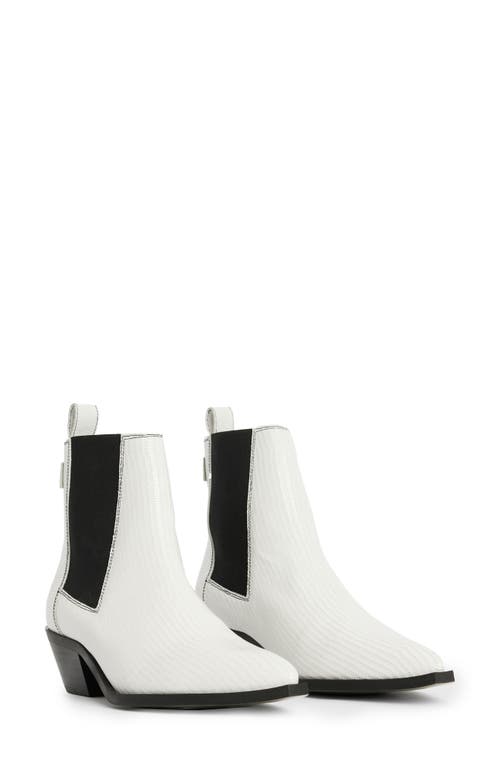 AllSaints Fox Chelsea Boot in White at Nordstrom, Size 7
