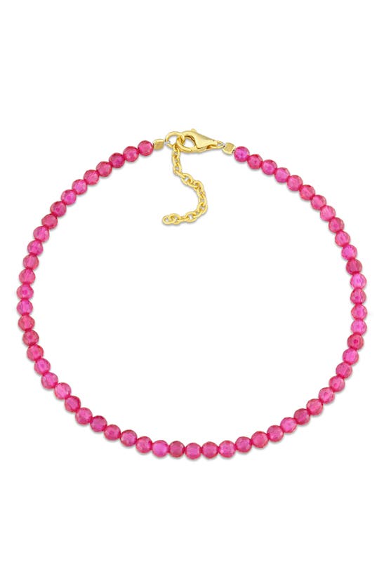 Shop Delmar Beaded Bracelet In Ruby