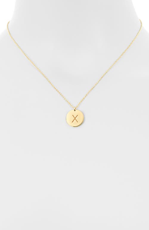 Meshmerise Initial Disc Pendant Necklace In Yellow-x