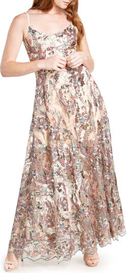 NEW Dress shops the Population Sequin Fit and Flare Midi Dress