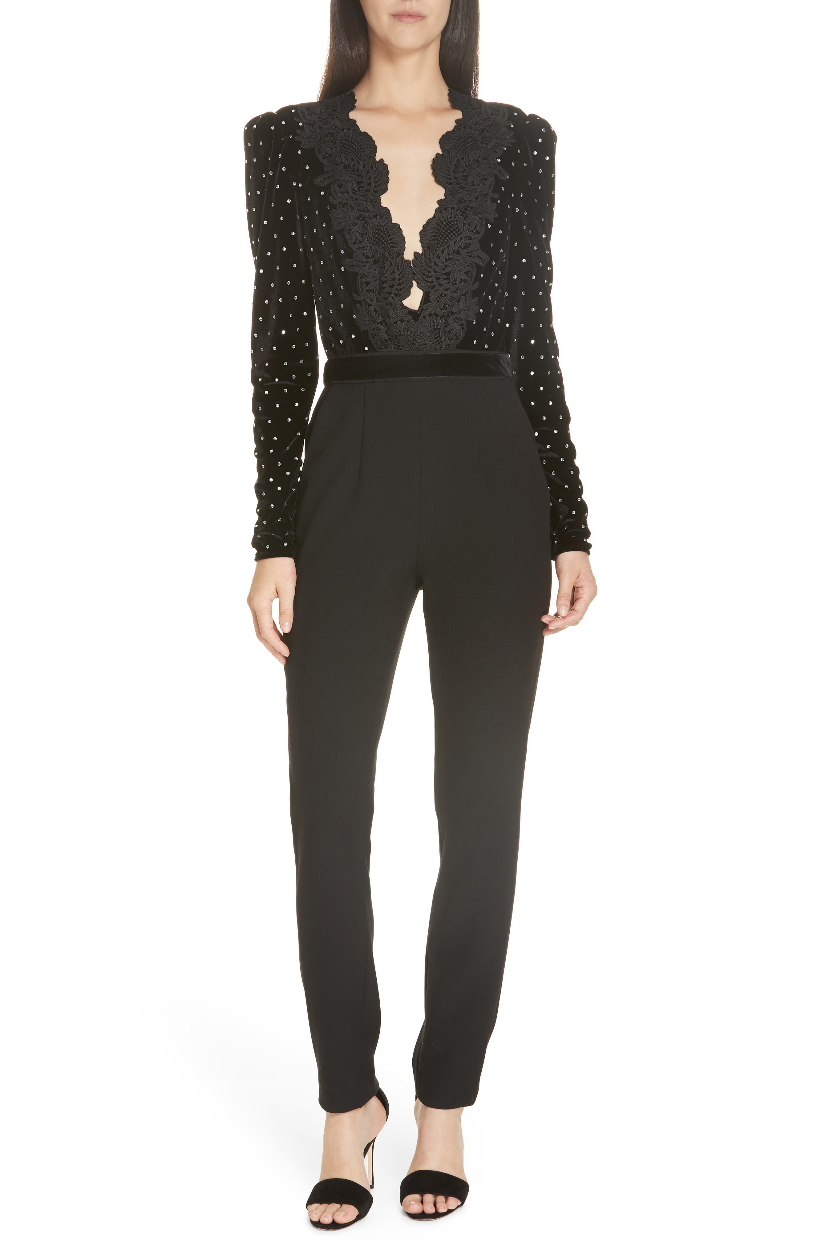 self portrait lace jumpsuit