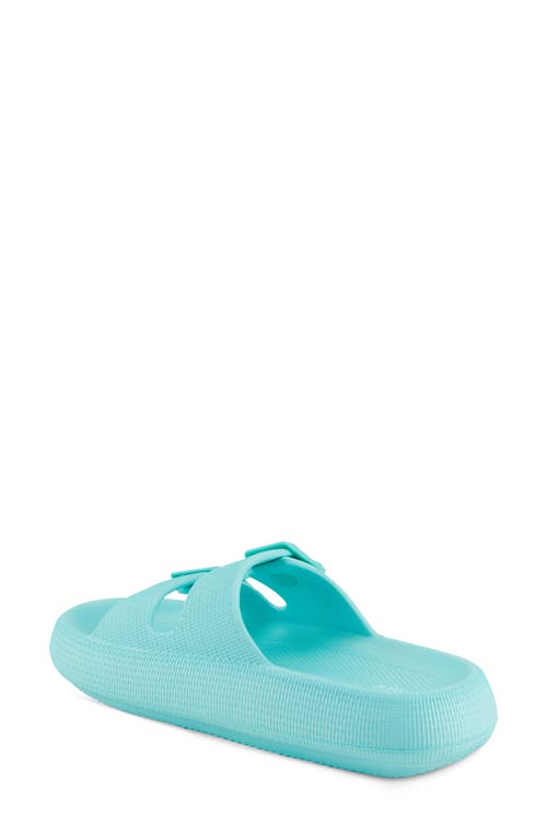 Flexus By Spring Step Bubbles Waterproof Slide Sandal In Turquoise