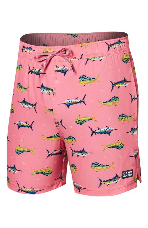 SAXX SAXX OH BUOY STRIPE 2-IN-1 HYBRID SHORTS