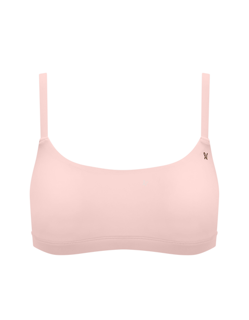 Nudea The Stretch Scoop Neck Bralette In Blush Pink