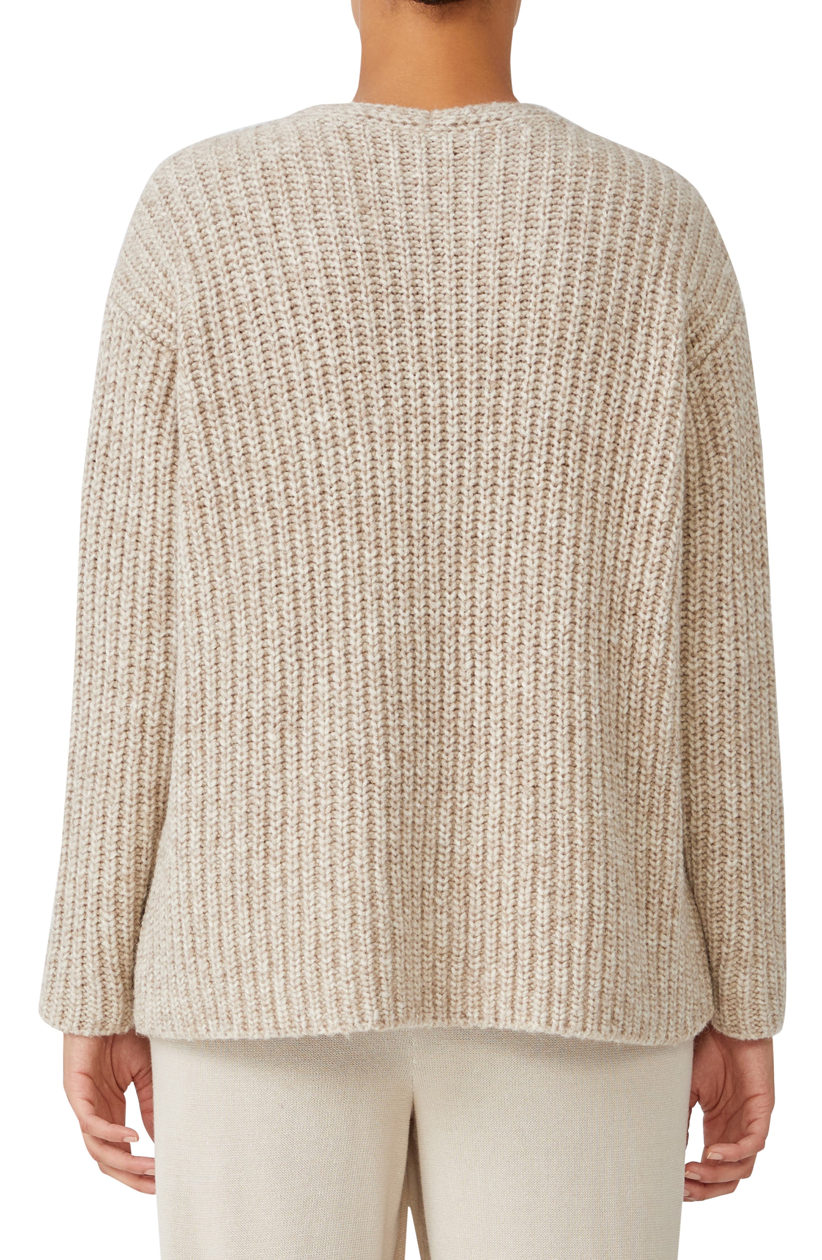 Eileen Fisher V-Neck Boxy Wool \u0026 Alpaca 