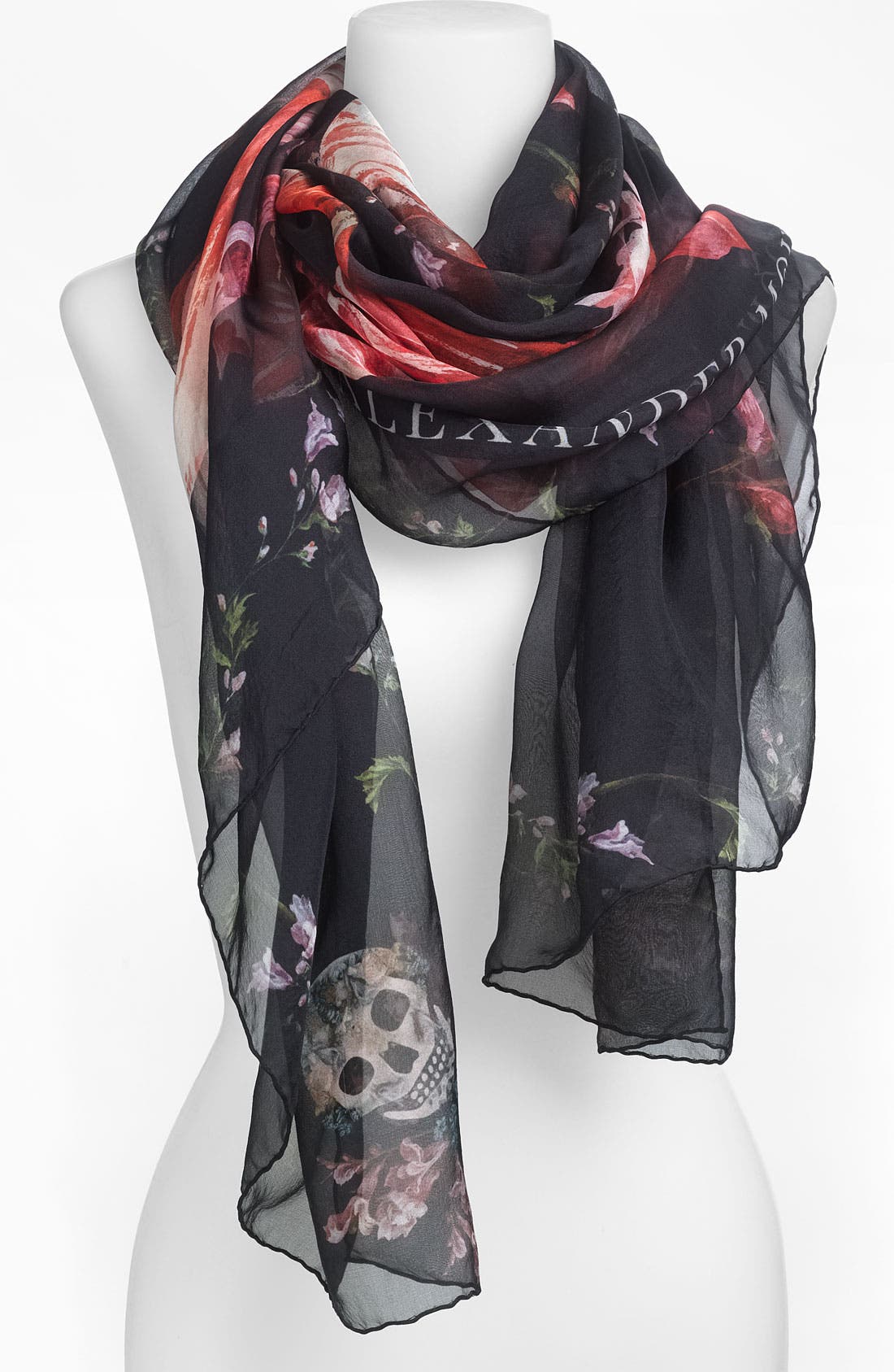 Alexander McQueen 'Tulip Skull' Scarf Nordstrom