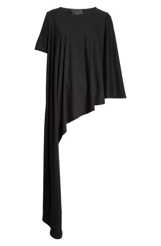Puppets And Puppets Poole Asymmetric Cotton Top In Black