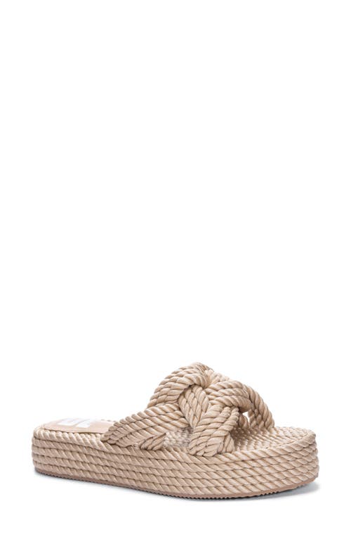 Dirty Laundry Knotty Rope Platform Sandal in Natural at Nordstrom, Size 5.5
