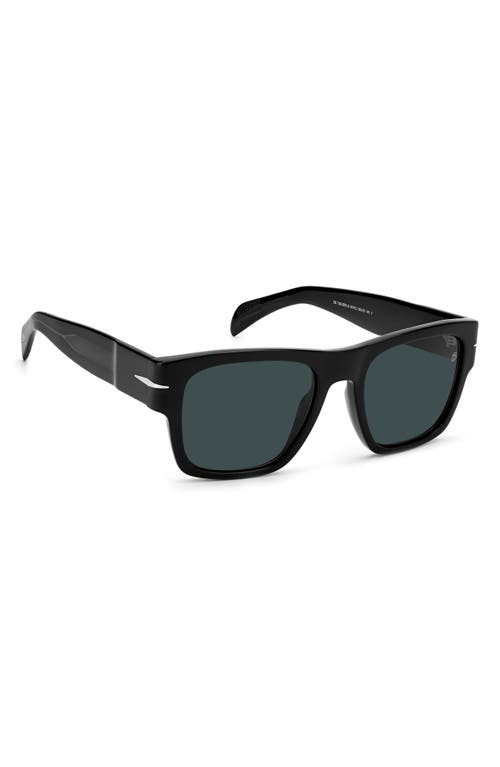 Shop David Beckham Eyewear 52mm Rectangular Sunglasses In Black