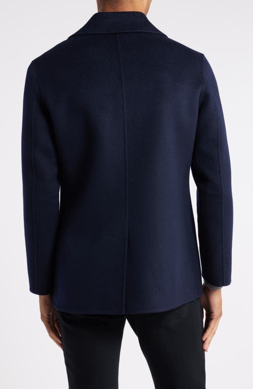NORDSTROM NORDSTROM DOUBLE BREASTED WOOL BLEND PEACOAT