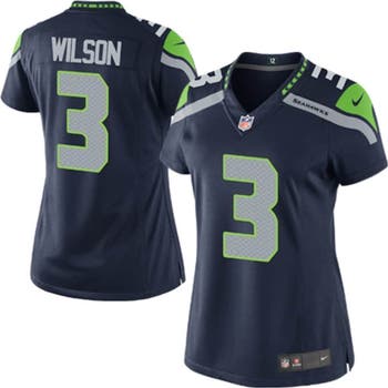 Nike Women s Seattle Seahawks Russell Wilson Nike Gray Game Jersey