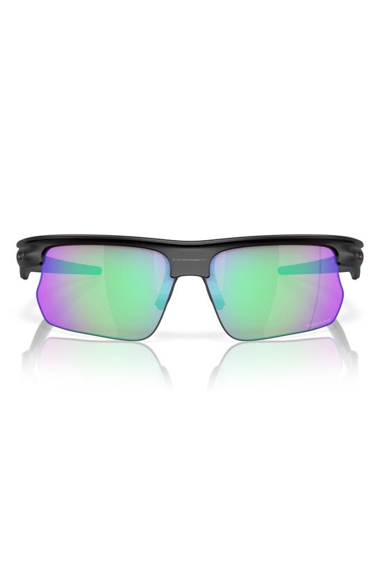 Shop Oakley Bisphaera 68mm Prizm™ Gradient Oversize Polarized Rectangular Sunglasses In Black White