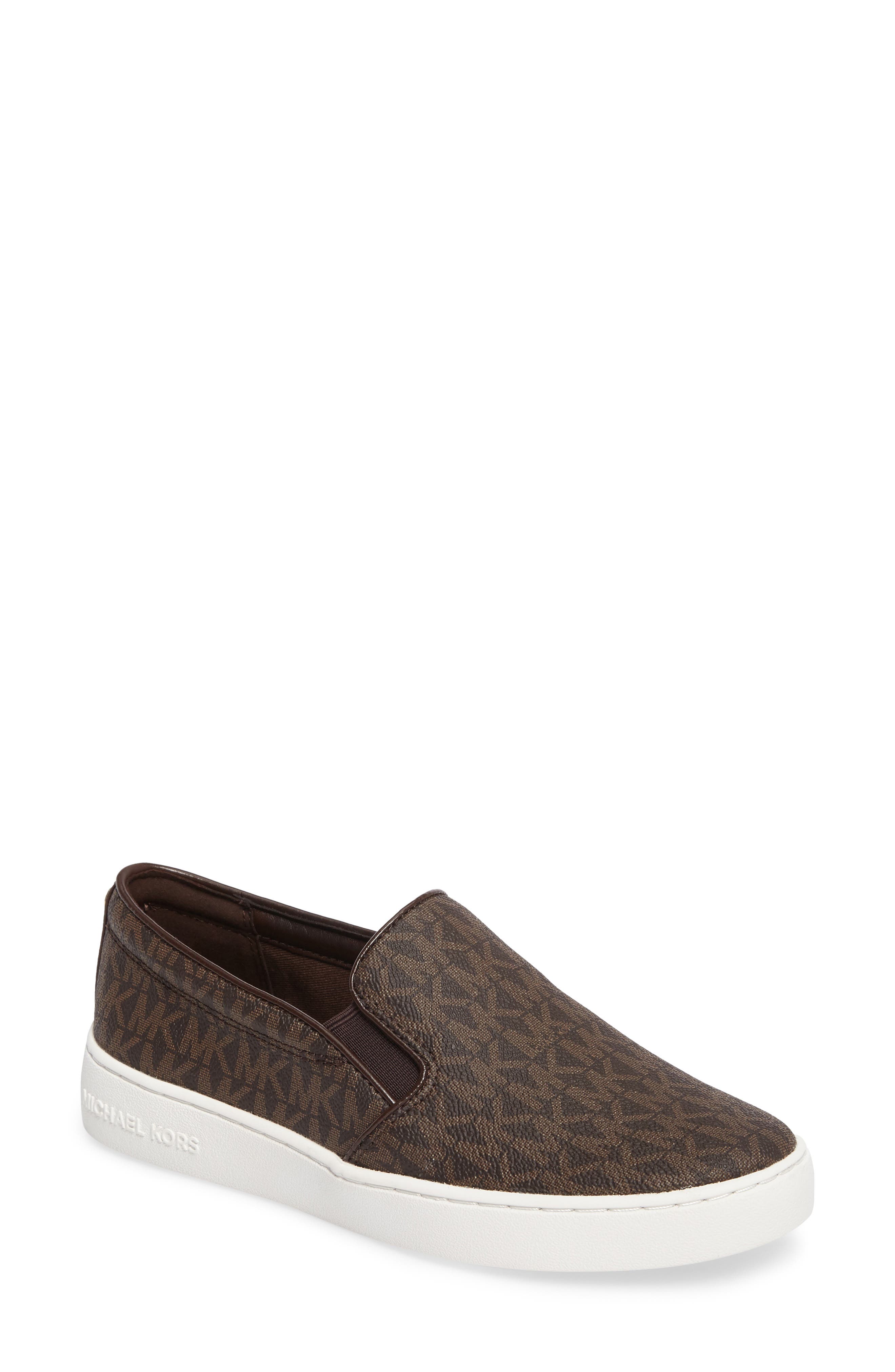UPC 191261491581 product image for Women's Michael Michael Kors Keaton Slip-On Sneaker, Size 10 M - Brown | upcitemdb.com