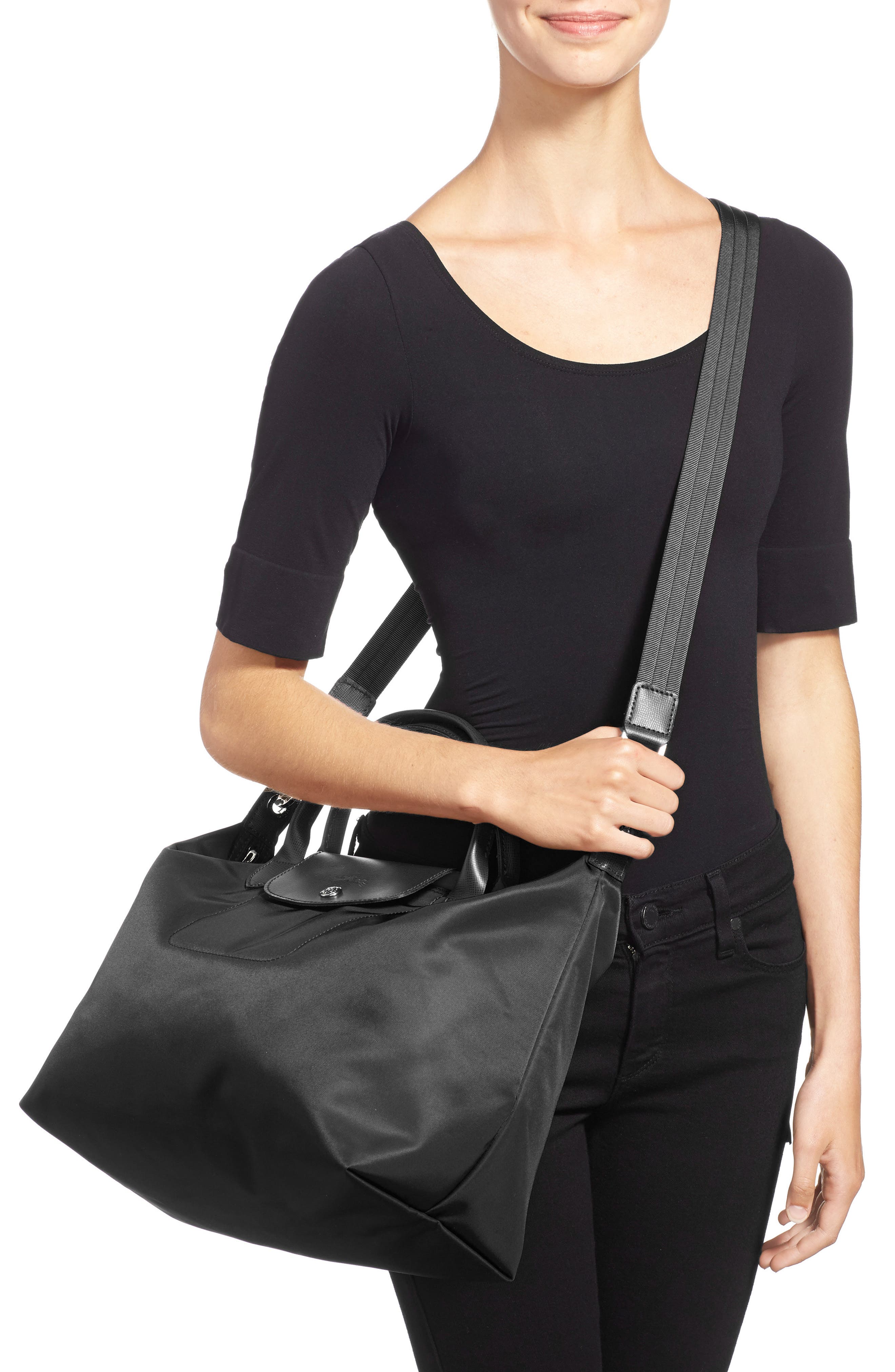 Longchamp 'Medium Le Pliage Neo' Nylon Top Handle Tote, Alternate, color, 