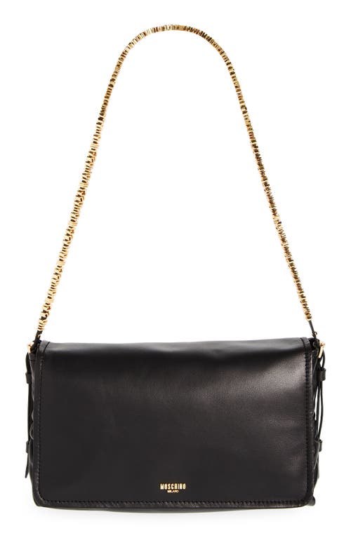 Moschino Mini Logo Strap Crossbody Bag in Fantasy Print Black at Nordstrom