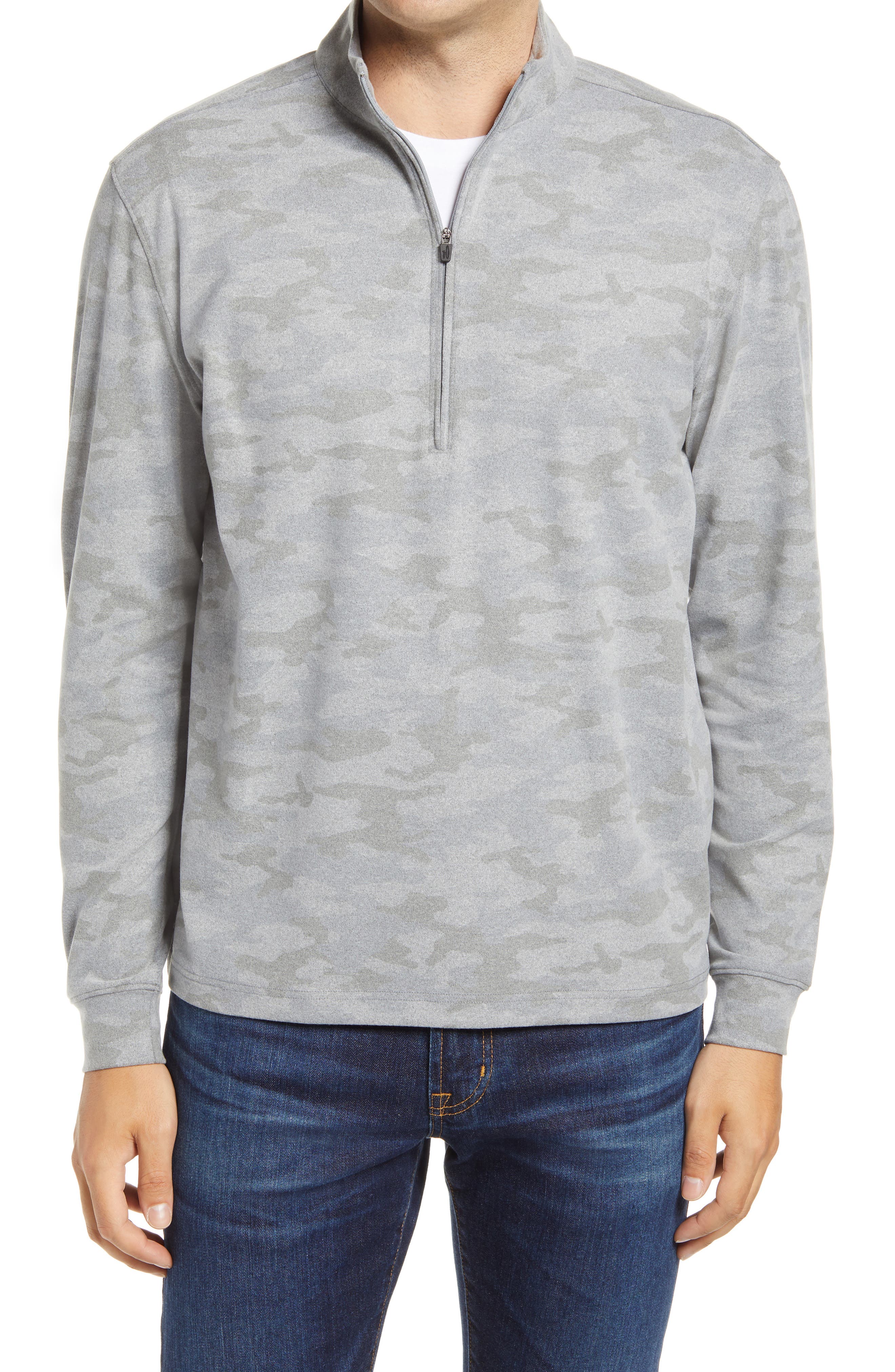 camo quarter zip pullover