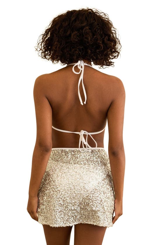 Dippin Daisys Rumours Tie String Skirt In Silver