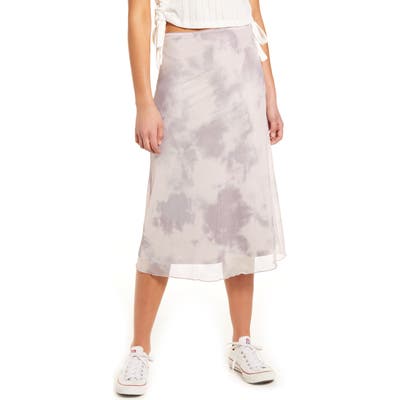 Love, Fire Mesh Midi Skirt, Beige