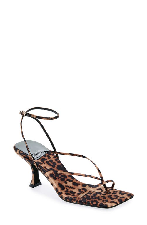 Jeffrey Campbell Leeda Ankle Strap Sandal In Cheetah Satin