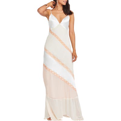 Show Me Your Mumu Allure Colorblock Slipdress, Ivory