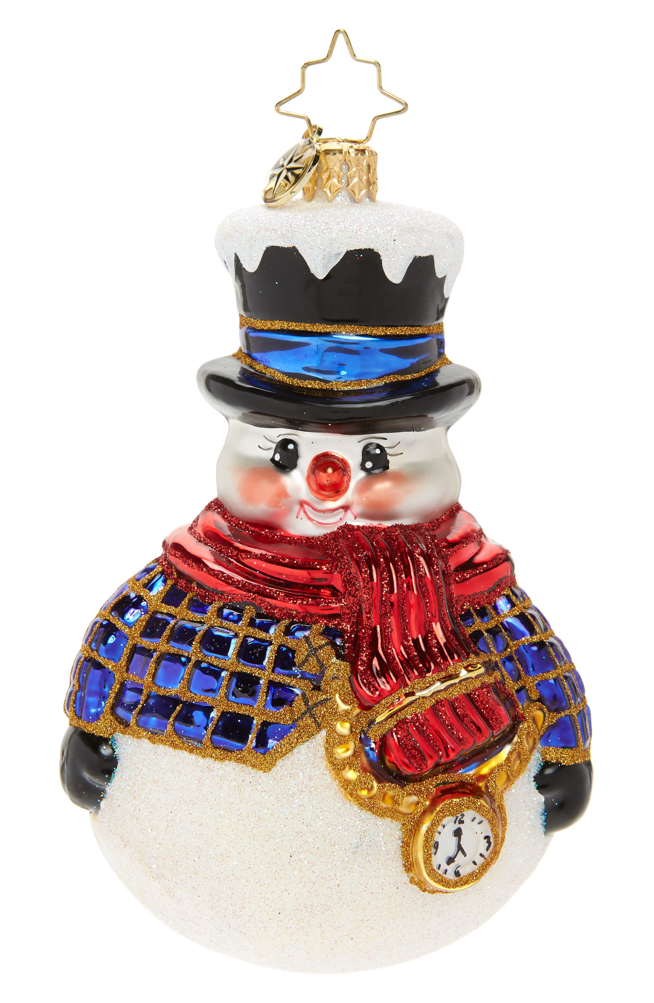 Christopher Radko Jolly All ARound Snowman Glass Ornament Nordstrom