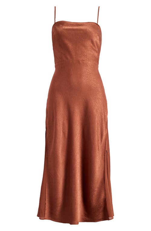 Shop Astr The Label Satin Slipdress In Cinnamon