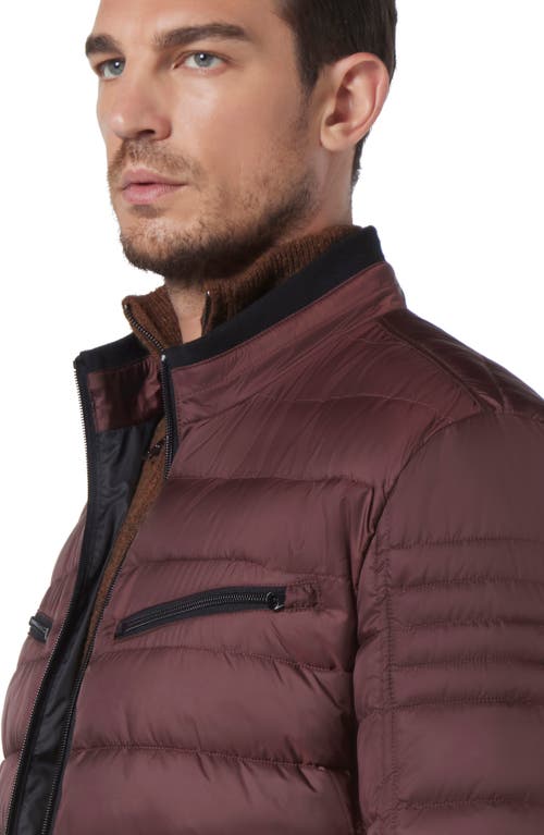 Shop Andrew Marc Grymes Packable Quilted Puffer Jacket In Oxblood