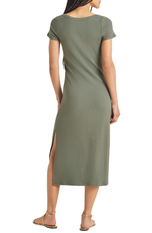 Shop Splendid Iva Rib Midi Dress In Soft Vob