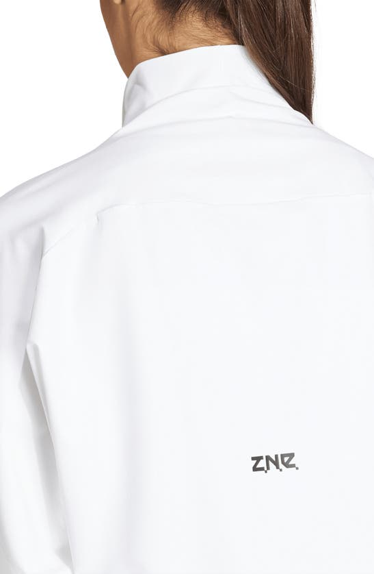 Shop Adidas Originals Adidas Sportswear Z.n.e. Quarter Zip Jacket In White