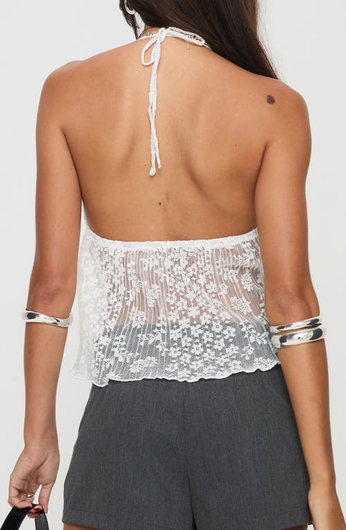 PRINCESS POLLY PRINCESS POLLY CHANTRIA TIE FRONT HALTER TOP