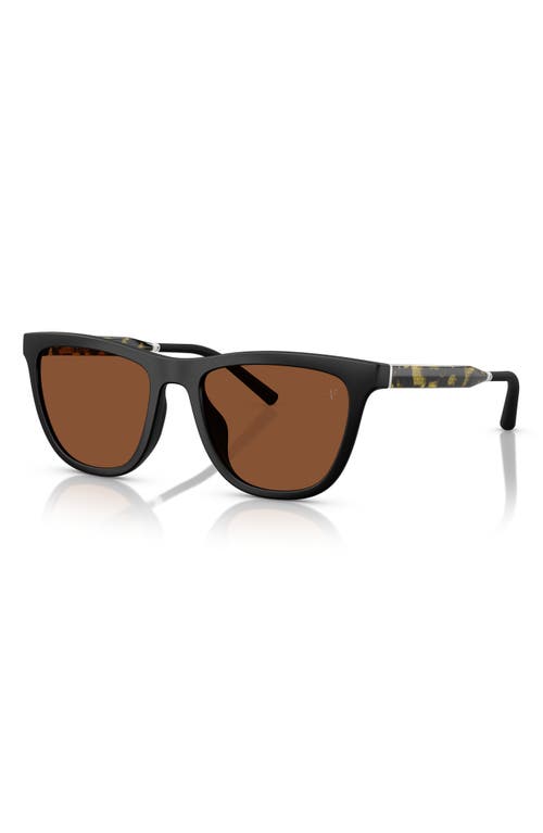 Shop Oliver Peoples 51mm Polarized Pillow Sunglasses In Black Brown