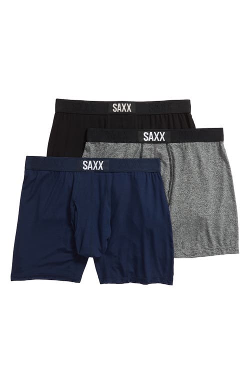 Saxx 3-pack In Black/grey/navy