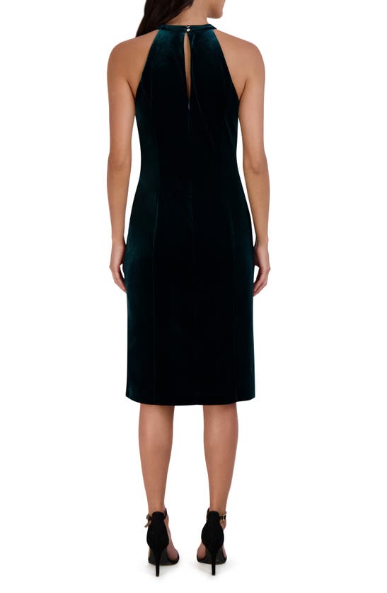 JULIA JORDAN JULIA JORDAN HALTER NECK VELVET DRESS 