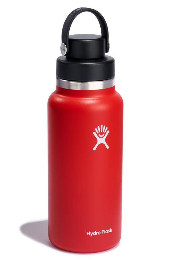 Shop Hydro Flask 32-ounce Wide Mouth Water Bottle With Flex Chug Cap In Goji