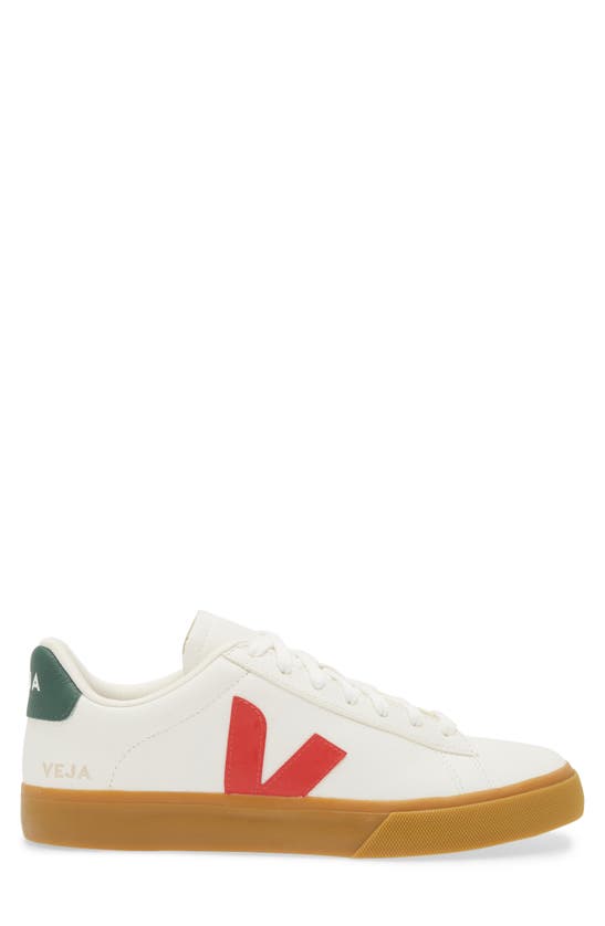 Veja Campo White Low Top Sneakers With Logo Detail In Leather Man In White