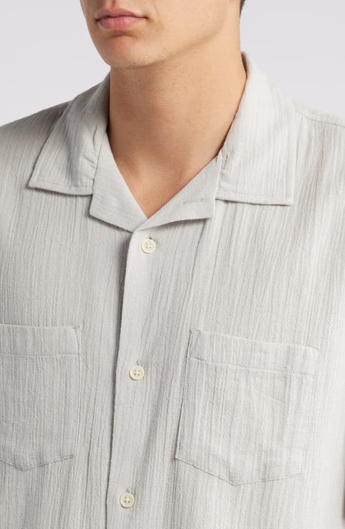 Shop Corridor High Twist Cotton Camp Shirt In Gray