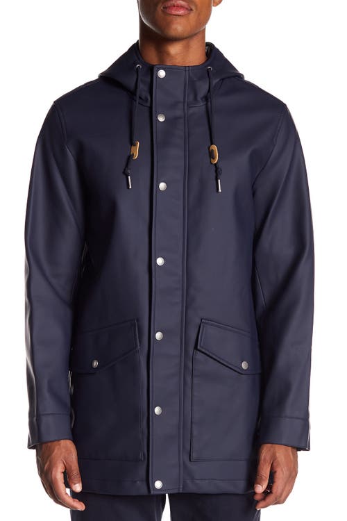 Shop Levi's Rainy Days Hooded Jacket In Navy