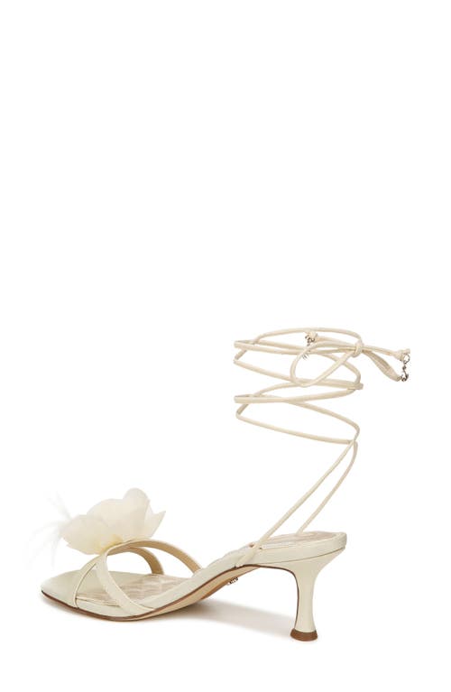 Sam Edelman Pammie Ankle Tie Sandal In Pearl Ivory