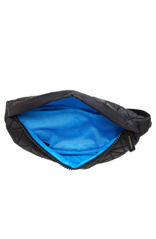 Veecollective Vee Water Repellent Quilted Nylon Belt Bag In Black