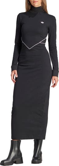 Savvy Effektivitet legeplads adidas Turtleneck Long Sleeve Body-Con Maxi Dress | Nordstrom