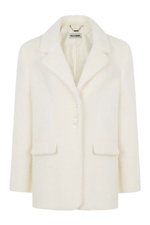 NOCTURNE NOCTURNE FAUX FUR DOUBLE-BREASTED JACKET 