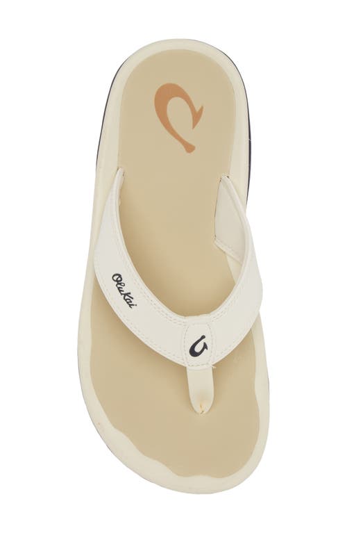 Shop Olukai Ohana Flip Flop In White Sand/deepest Depths