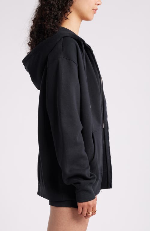 Shop Bp. Oversize Zip Fleece Hoodie In Black Jet