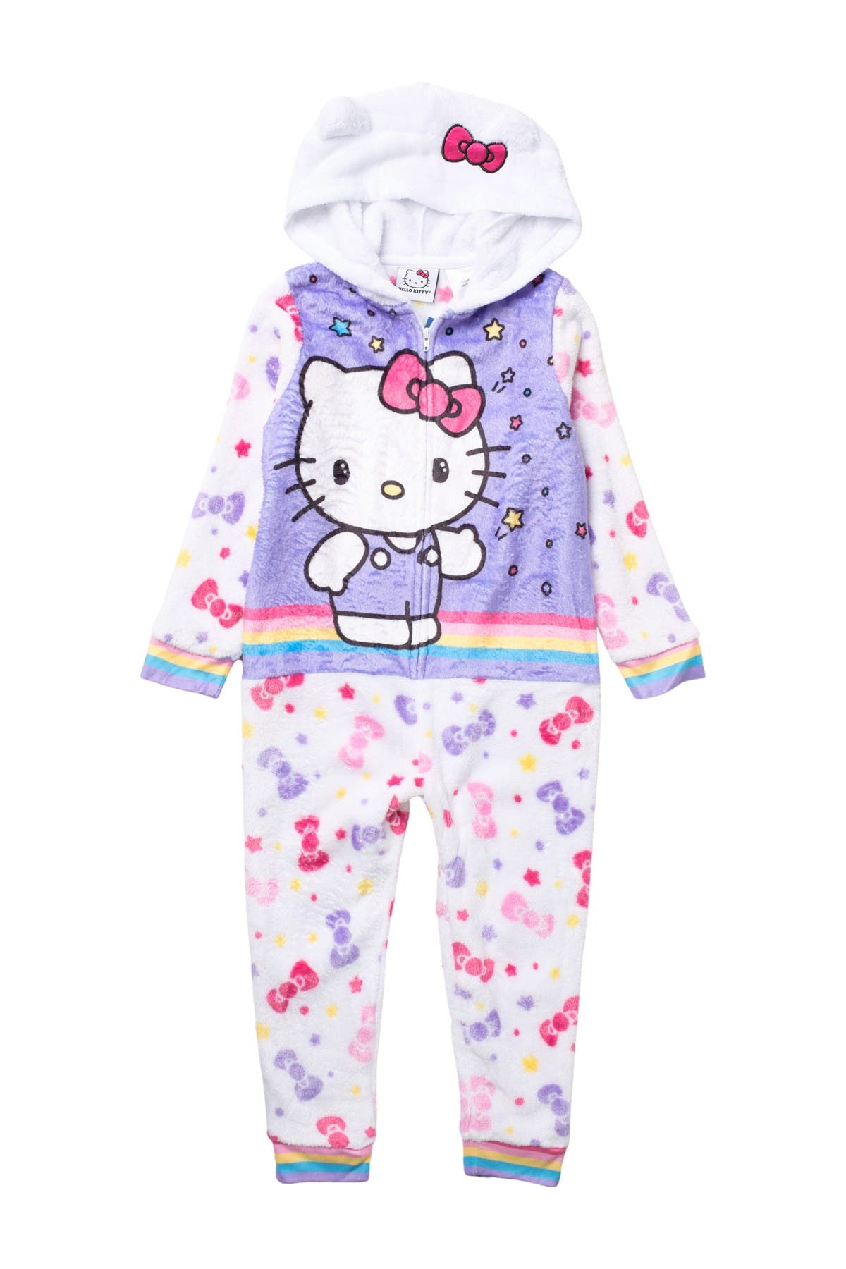 Komar Kids Hello Kitty Velvet One Piece Pajama Suit In White ModeSens
