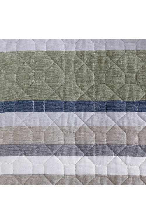 Eddie Bauer Salmon Ladder Cotton Quilt 3-piece Set In Khaki/navy