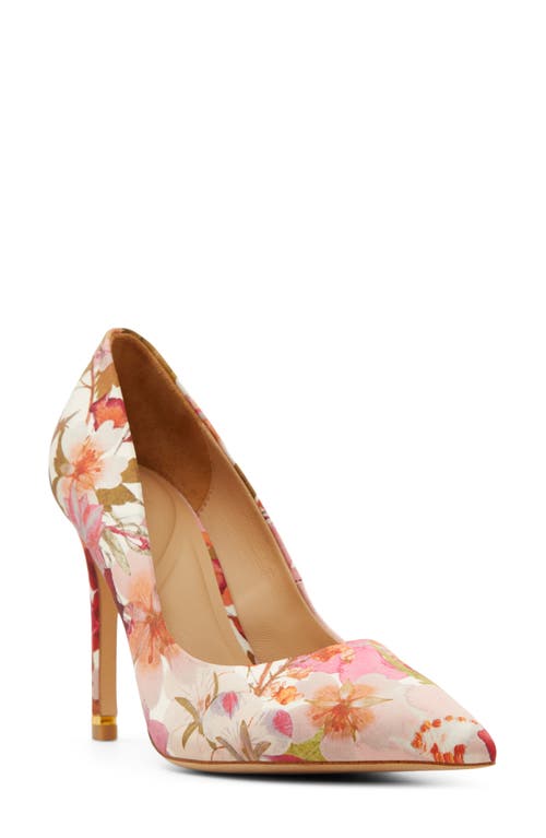 Cara Icon Pointed Toe Pump in Bright Multi White Pink