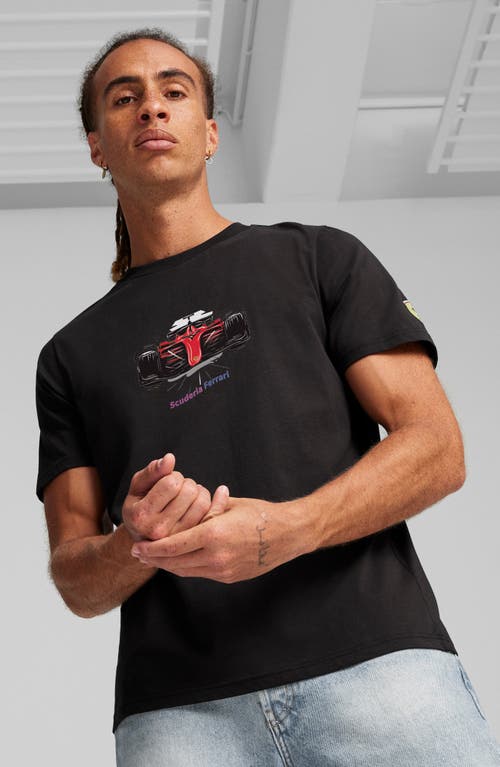 Puma Scuderia Ferrari Race Tee In Black, Men's At Urban Outfitters In Black