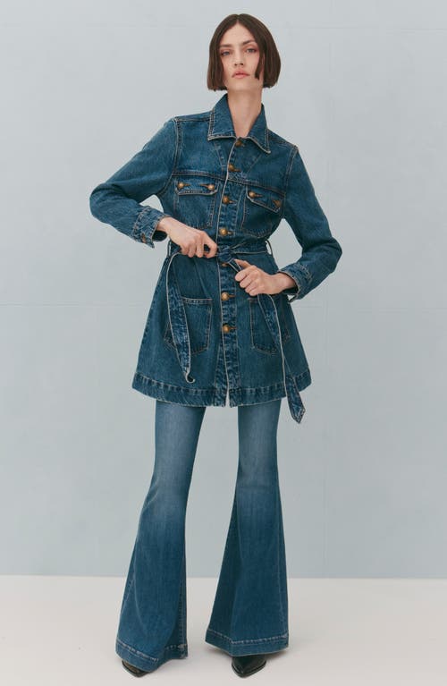 Shop Frame '70s Belted Denim Jacket In Margot